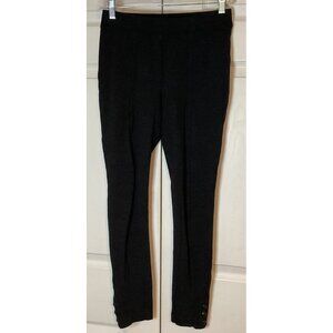 Talbots Dark‎ Gray Skinny Ankle Thick Leggings Pants Size XS Button Snap Ankles